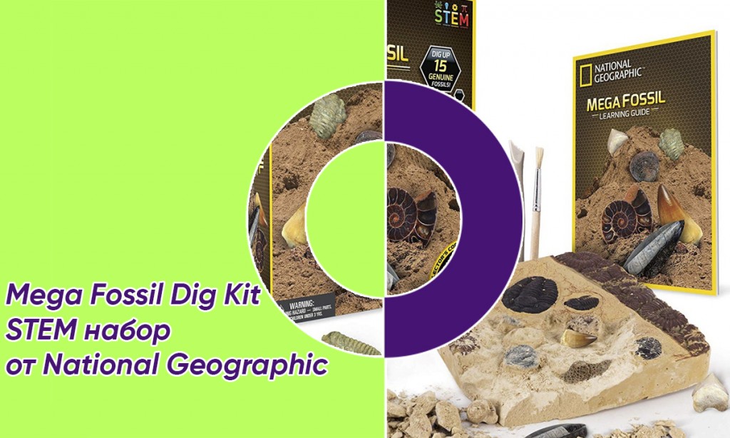 Mega Fossil Dig Kit STEM набор от National Geographic